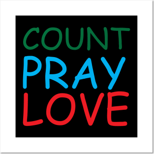 Count Pray Love Creative Job Typography Design Posters and Art